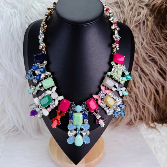 Natasha jewelry Nordstrom 2025 runway Multicolor Statement Necklace - Picture 8 of 9